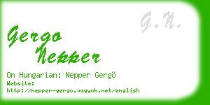 gergo nepper business card