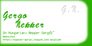 gergo nepper business card